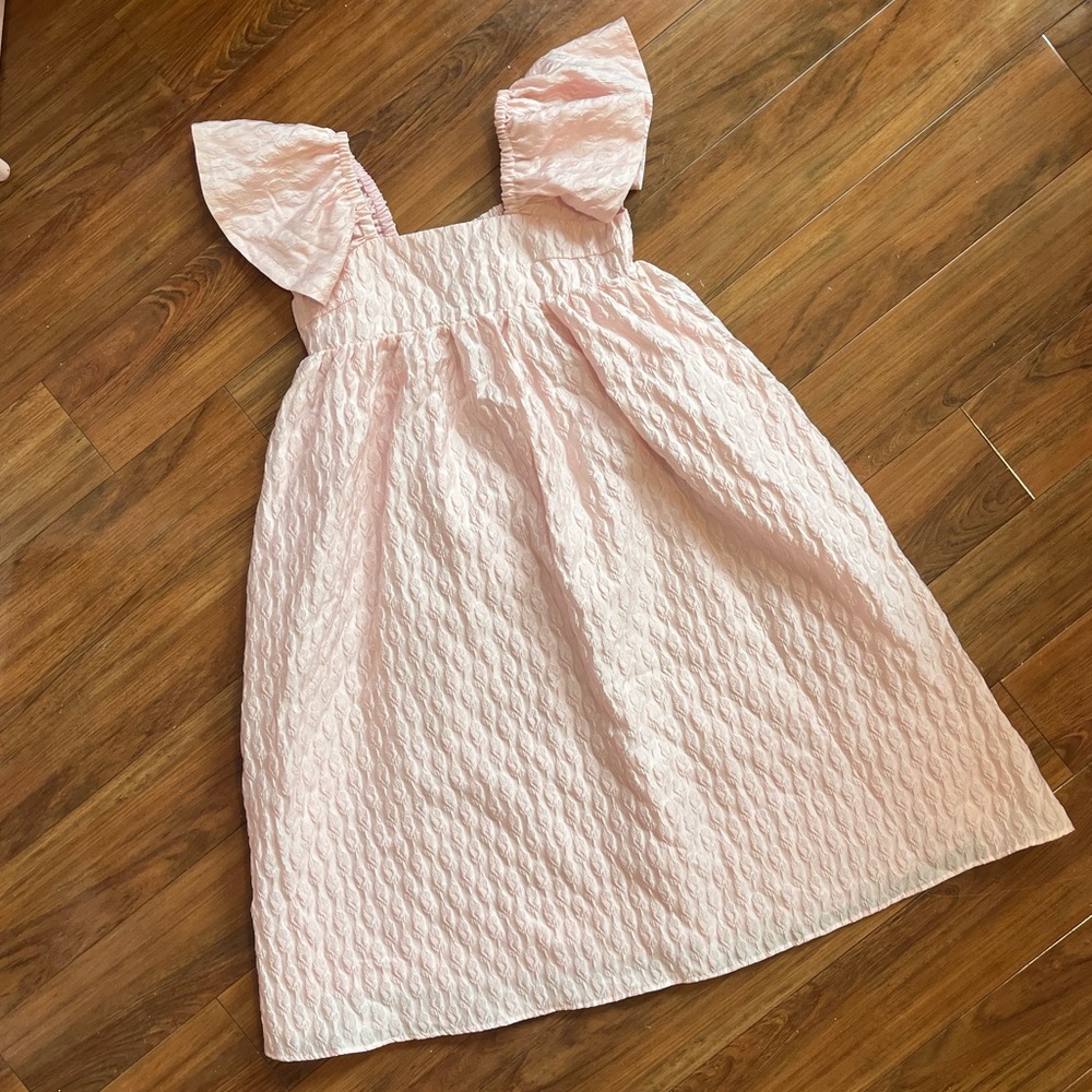 Sister Jane Maude Angel Pink Jacquard Floral Dress Size Medium NWT